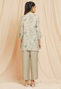 Beige Floral Digital Printed Co-Ord Set