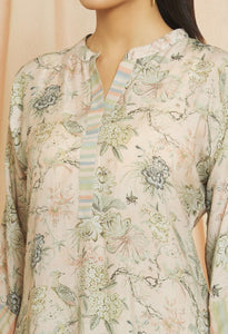 Beige Floral Digital Printed Co-Ord Set