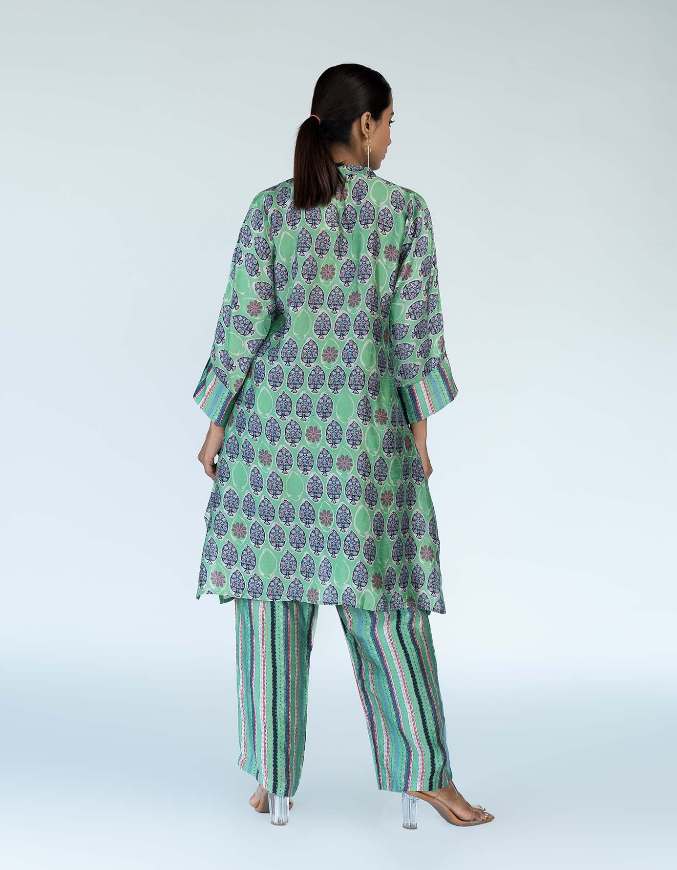 Green Coord Mughal Boota Set