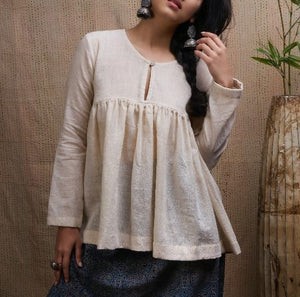 Jabhla Top And Cotton Ajrakh Fisherman Pants.