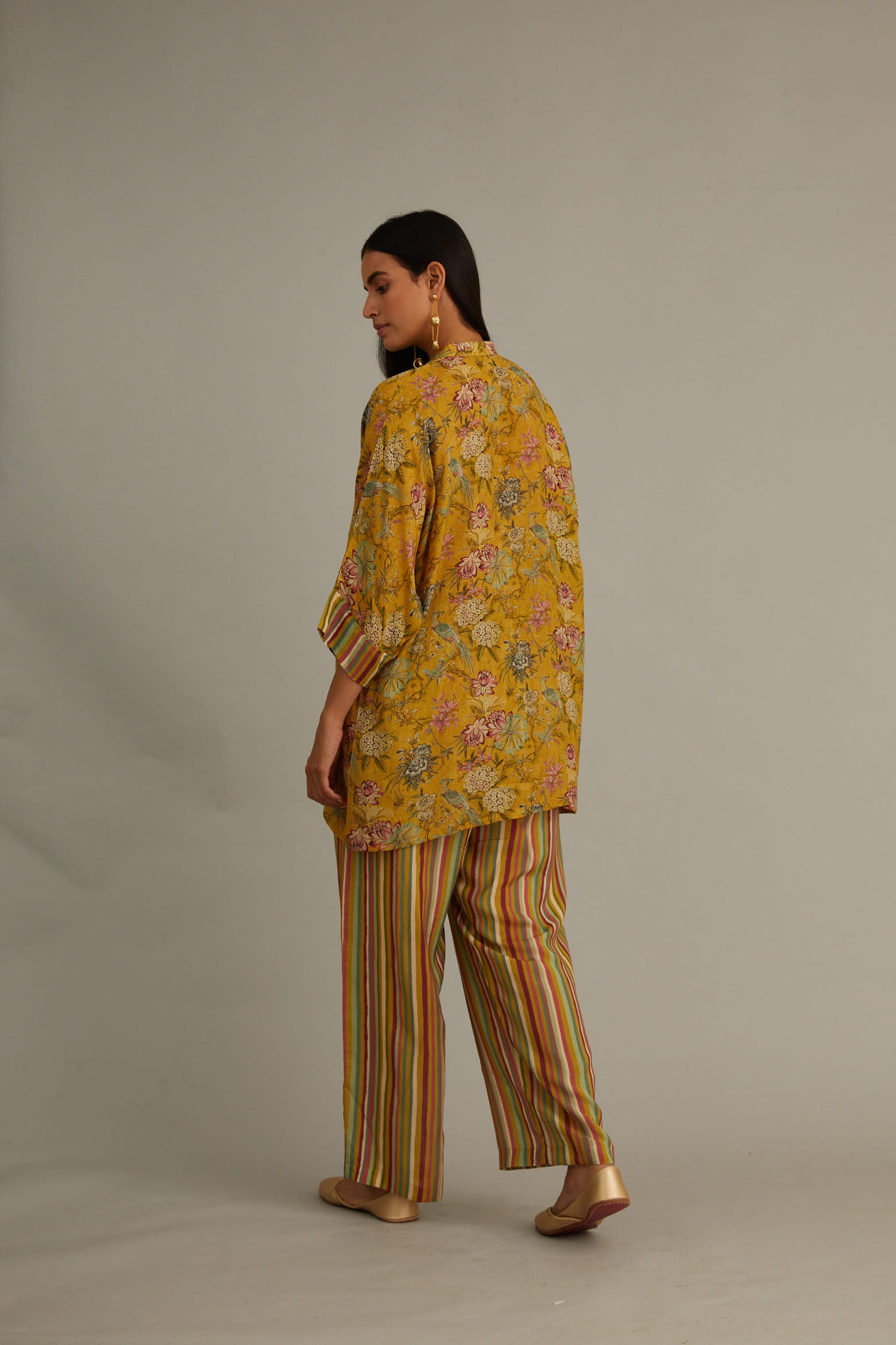 Mustard Yellow Floral  Printed Co-Ord set