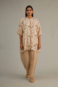 Beige Floral Printed Co-Ord Set