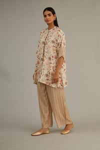 Beige Floral Printed Co-Ord Set