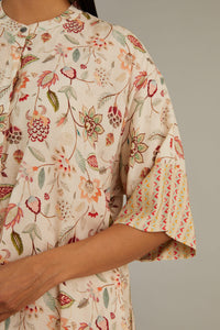 Beige Floral Printed Co-Ord Set