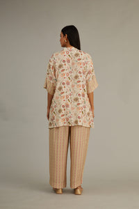 Beige Floral Printed Co-Ord Set