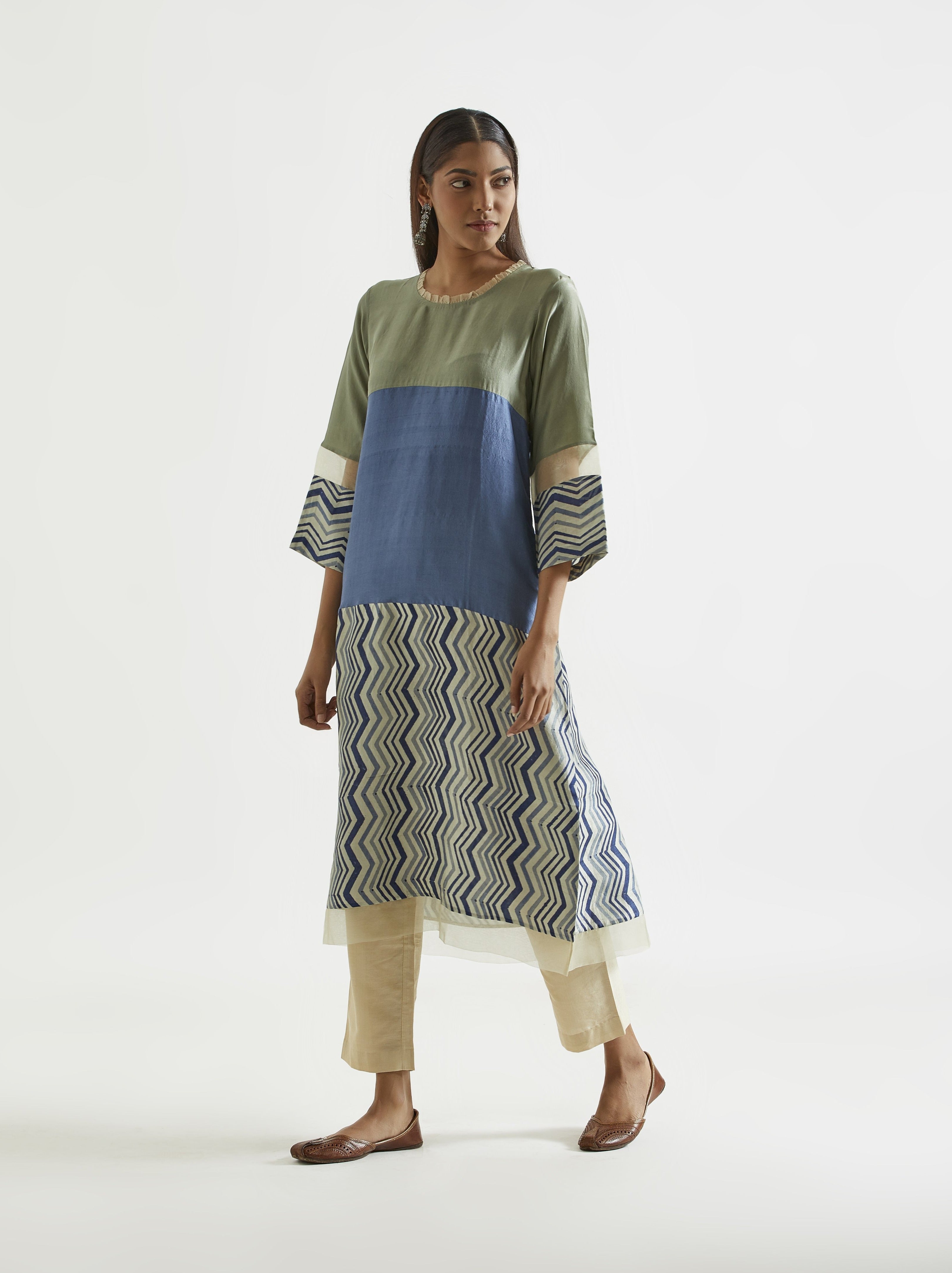 Limited Edition : Hand Dyed And Hand Blocked Kurta.