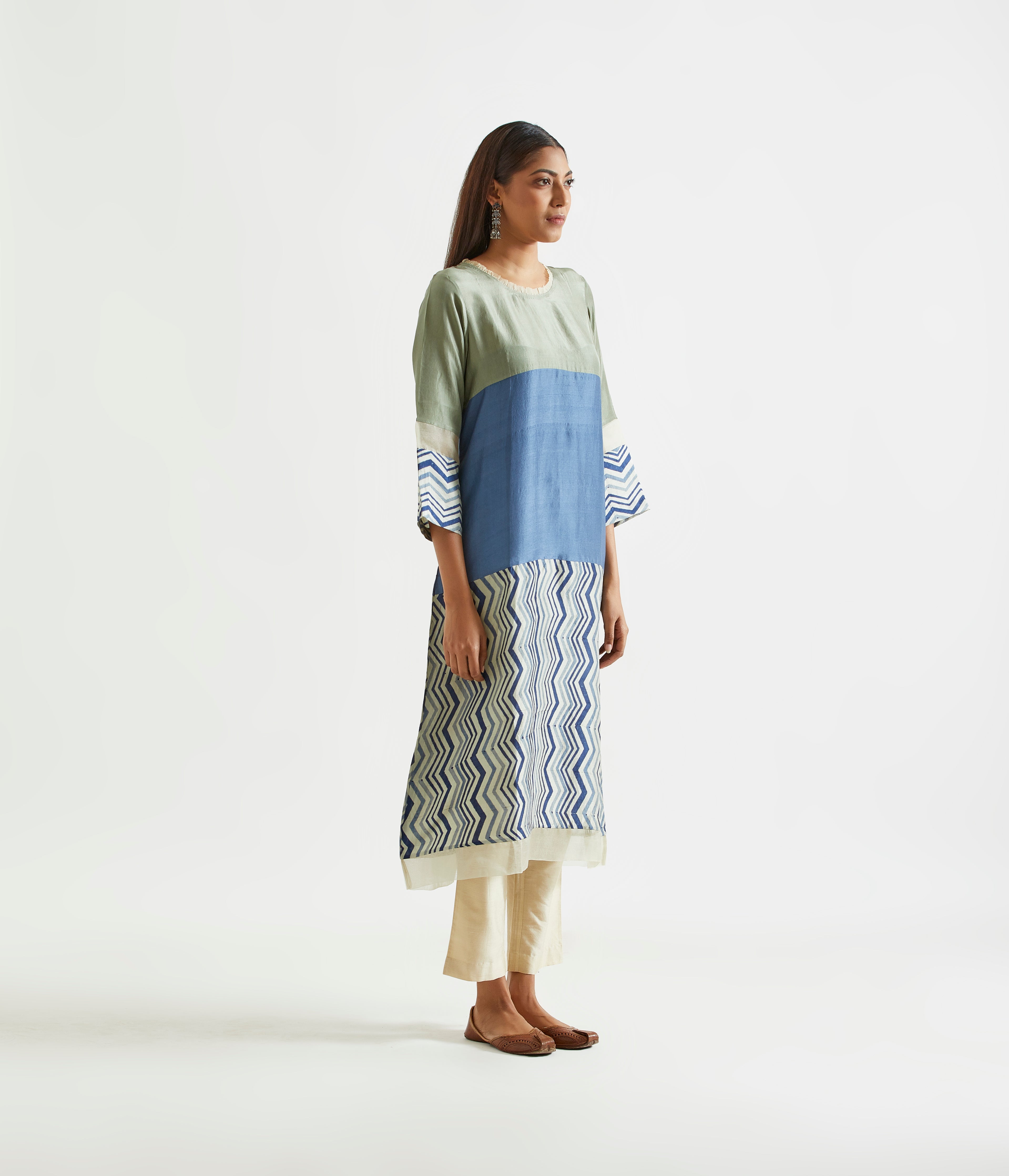 Limited Edition : Hand Dyed And Hand Blocked Kurta.