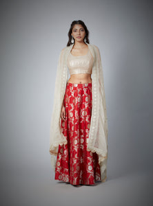 Festive Edit : Banarasi Brocade Lehenga With Sleeveless Choli And Embroidered Organza Dupatta.