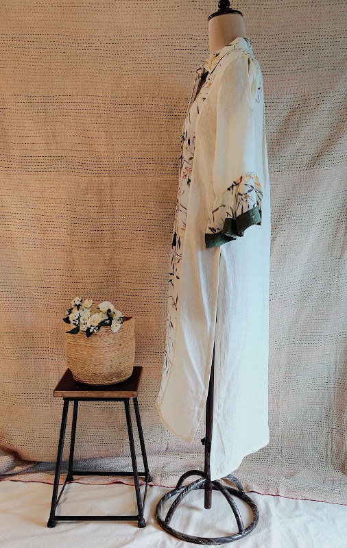 Floral Linen Printed Kurta