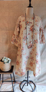 Floral Linen Printed Dress