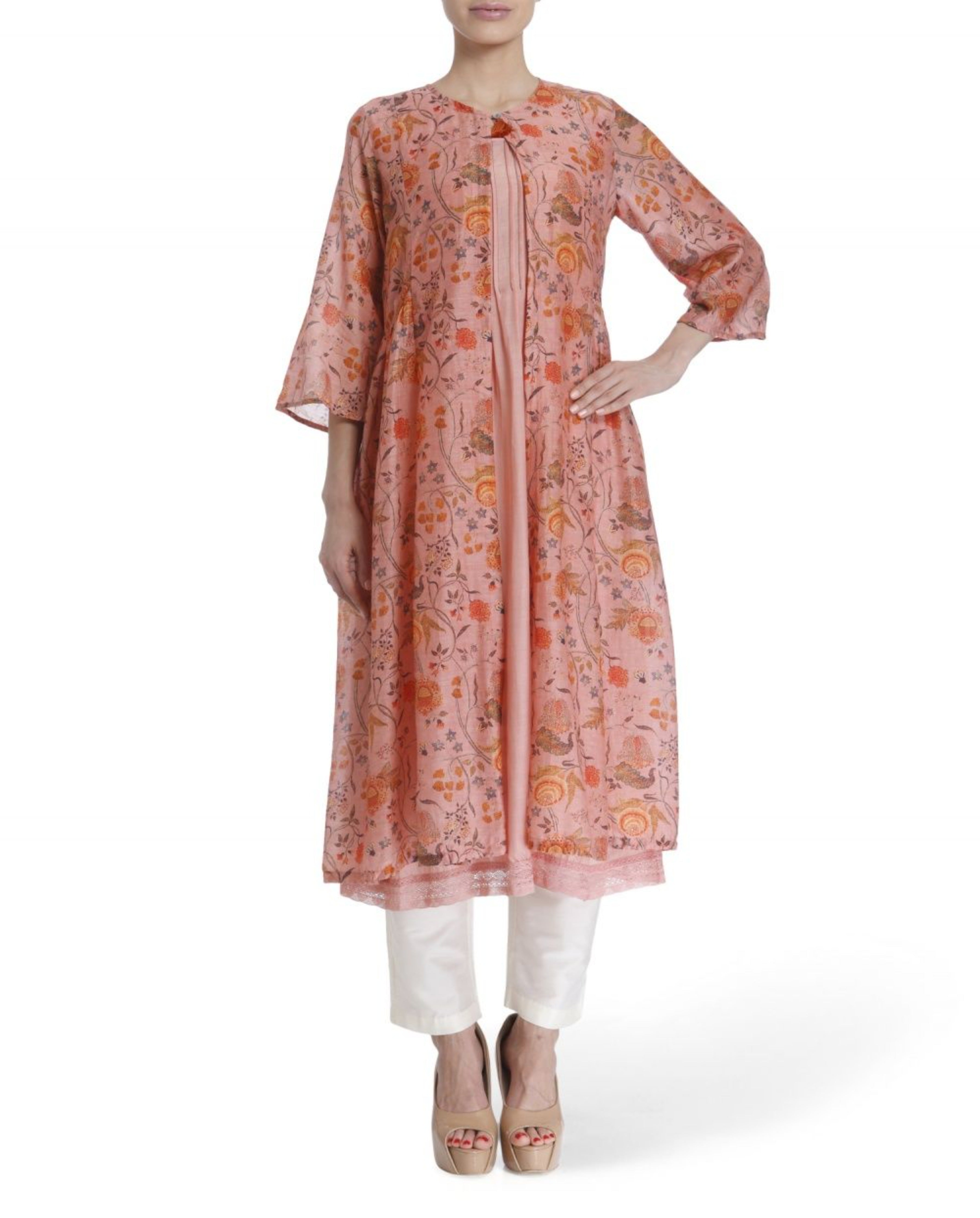 Limited Edition : Chintz Dress With Inner Pleated Silk Slip