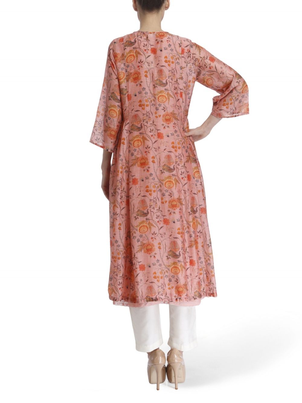 Limited Edition : Chintz Dress With Inner Pleated Silk Slip